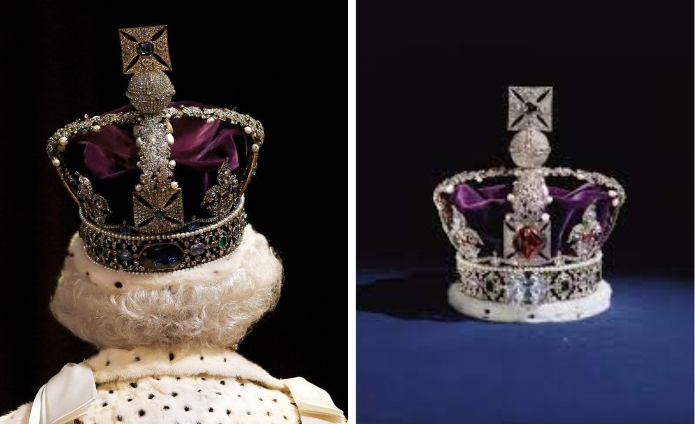 Queen Elizabeths crown and scepter