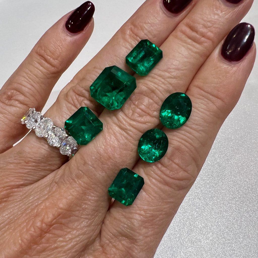 Green diamonds